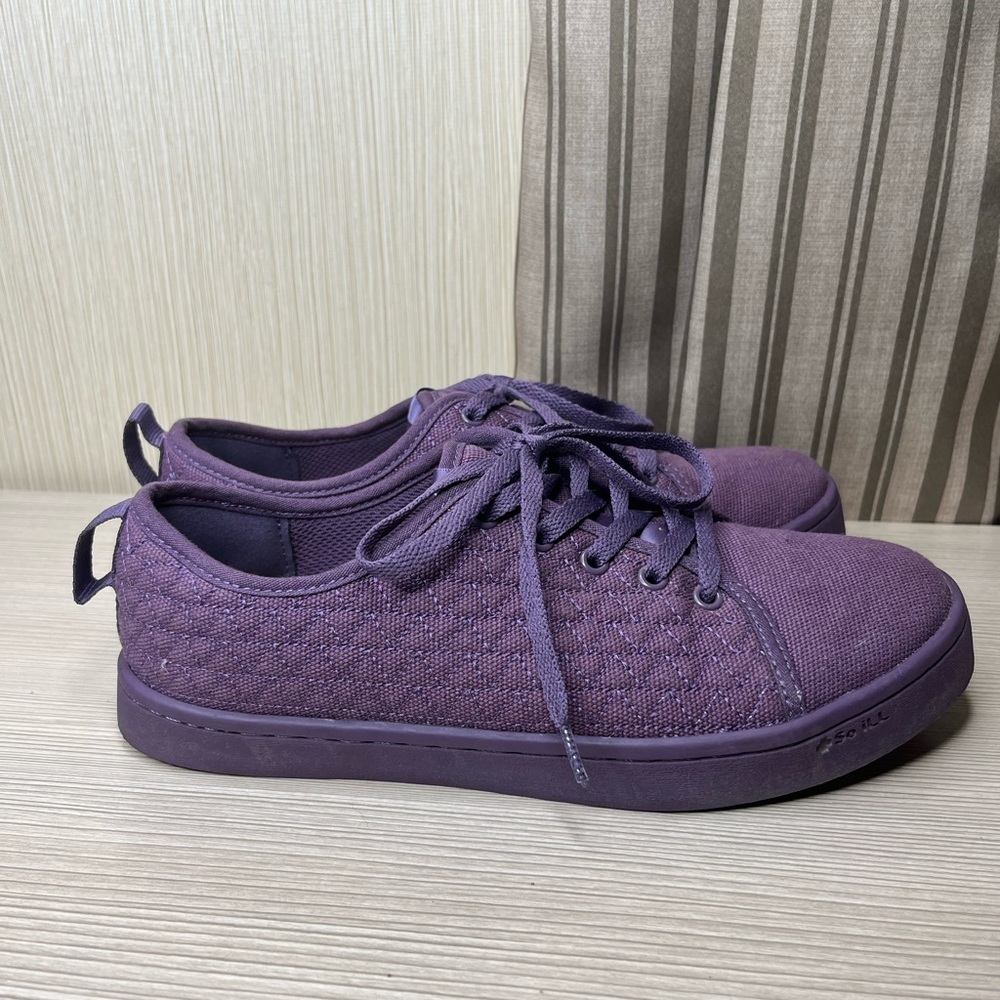 so ill climbing shoes lace up sneakers women size 8 purple textile upper